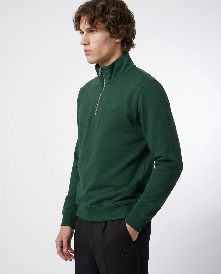 Navy Green Quarter Zip
