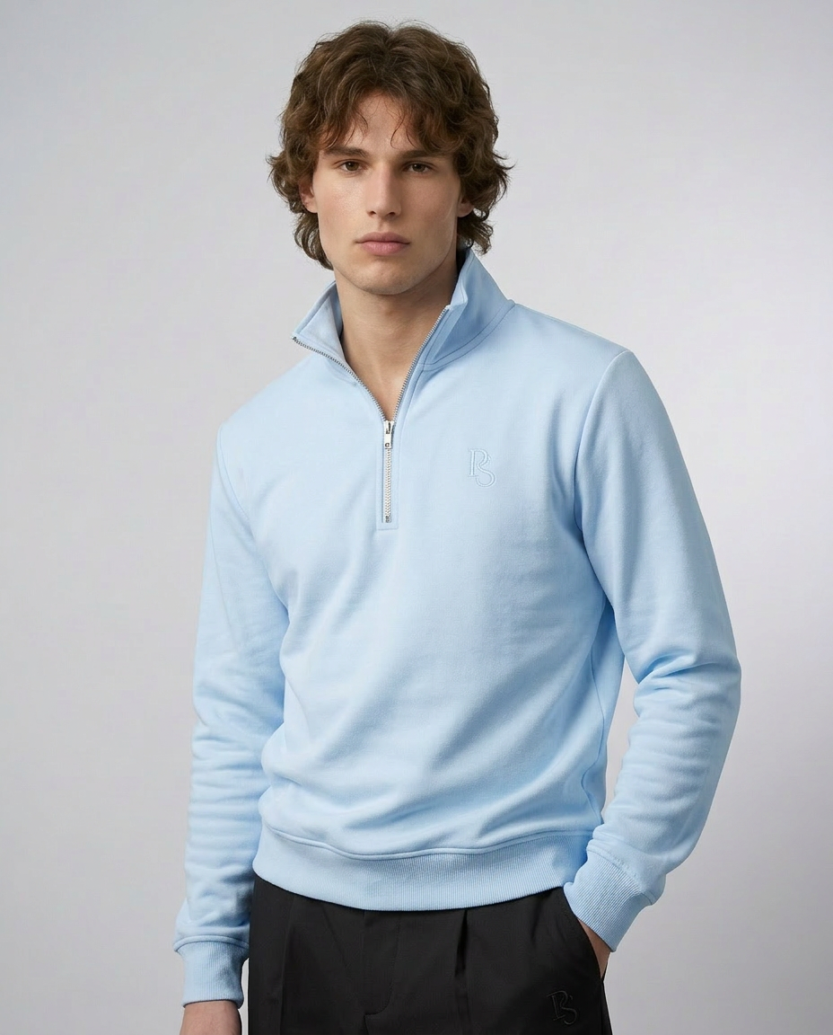 Baby blue Quarter zip