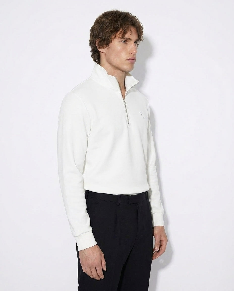 White Quarter Zip