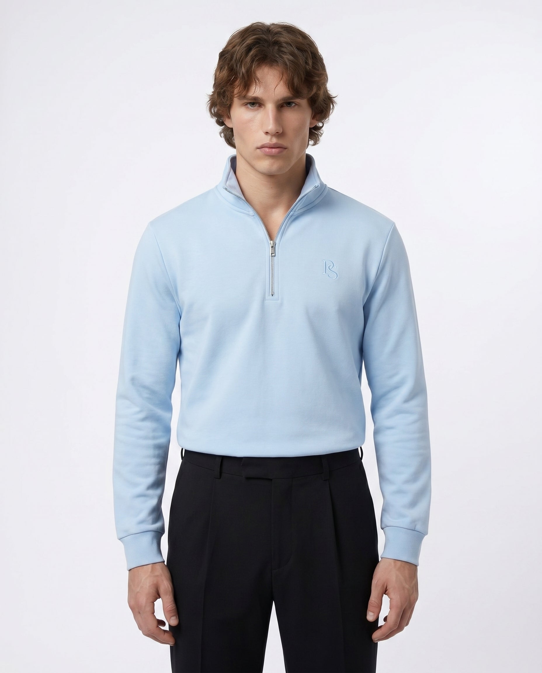 Baby blue Quarter zip