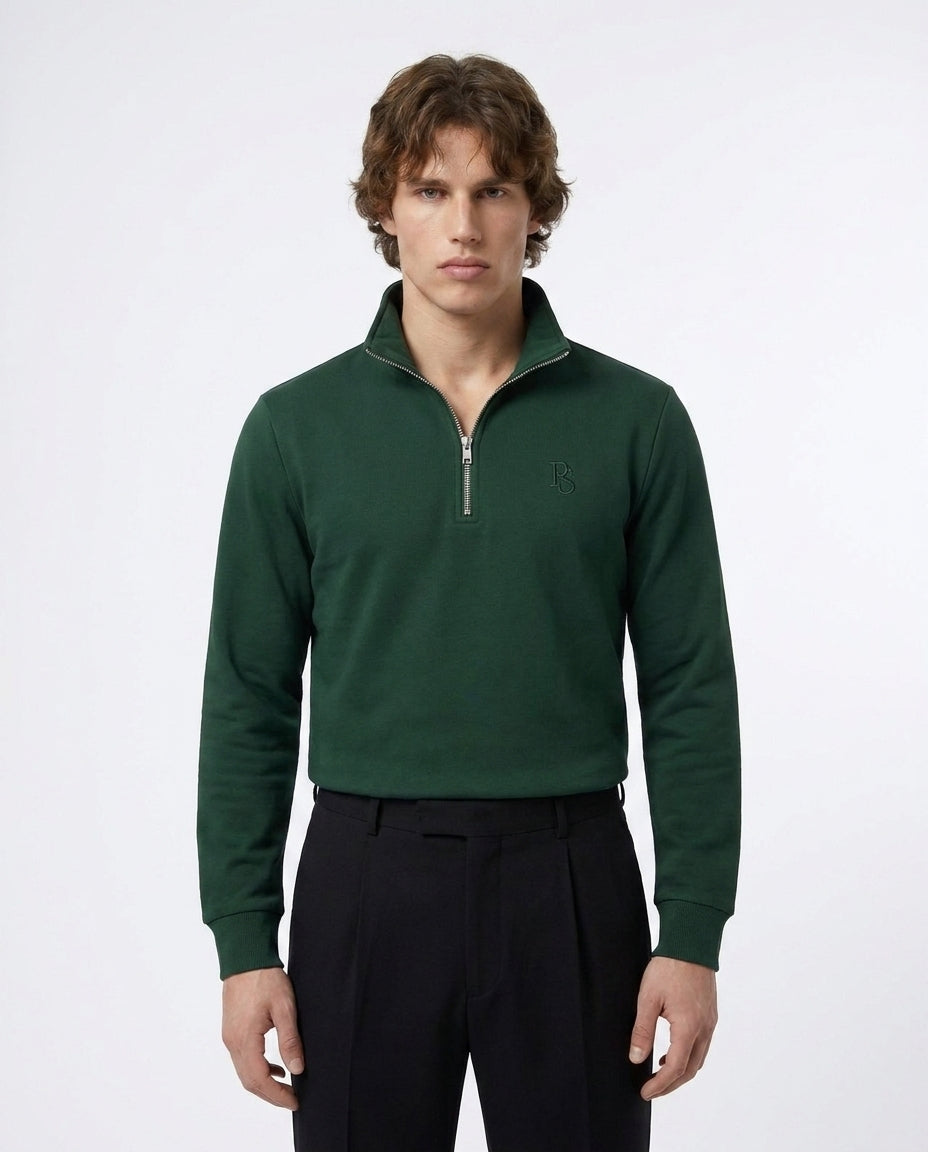 Navy Green Quarter Zip