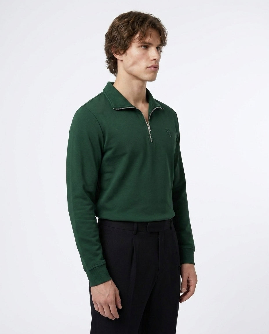 Navy Green Quarter Zip